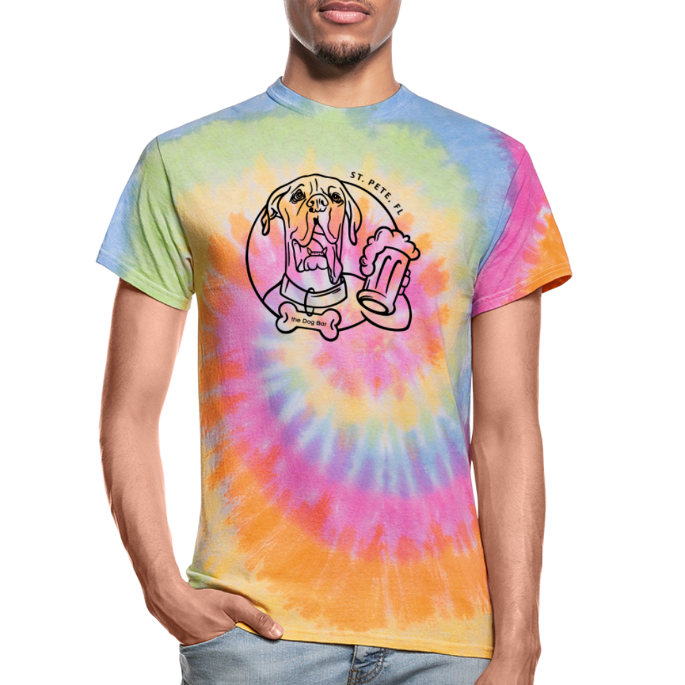 DB Logo - Unisex Tie Dye Tee - rainbow