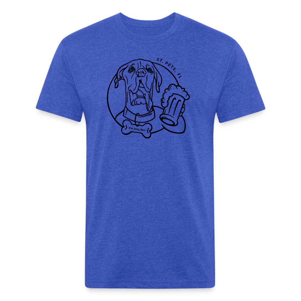 DB Outline Logo - Unisex Tee - heather royal