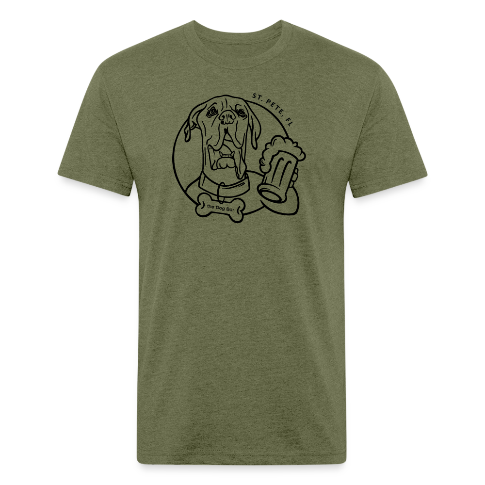 DB Outline Logo - Unisex Tee - heather military green