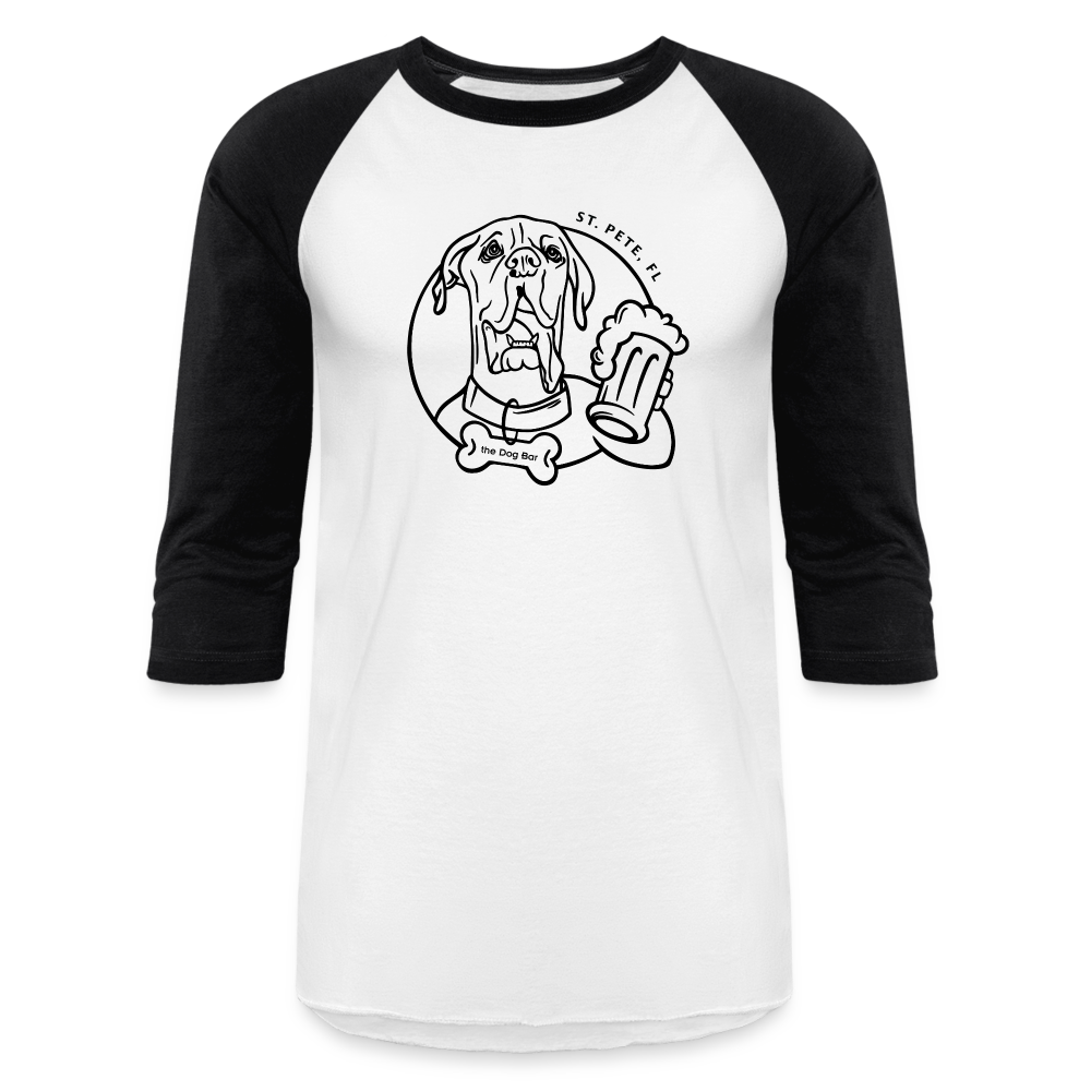 DB Logo - Unisex Baseball Tee - white/black
