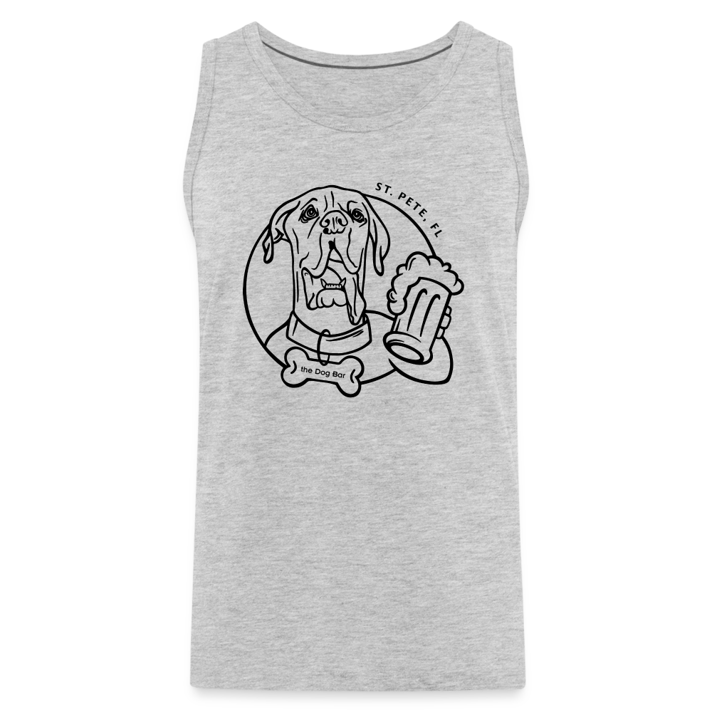 Dog Bar Line Logo - Unisex Tank - heather gray