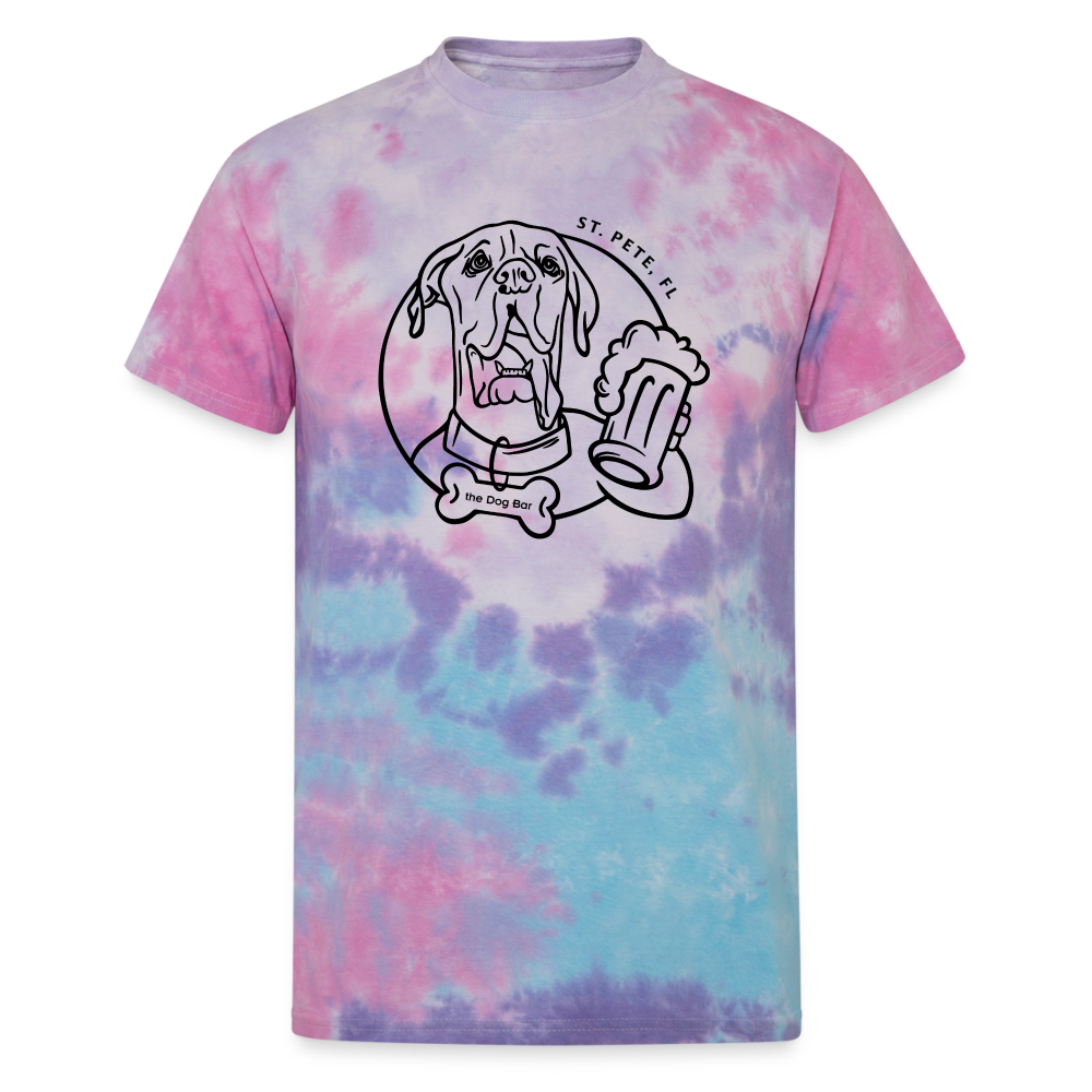 DB Logo - Unisex Tie Dye Tee - cotton candy