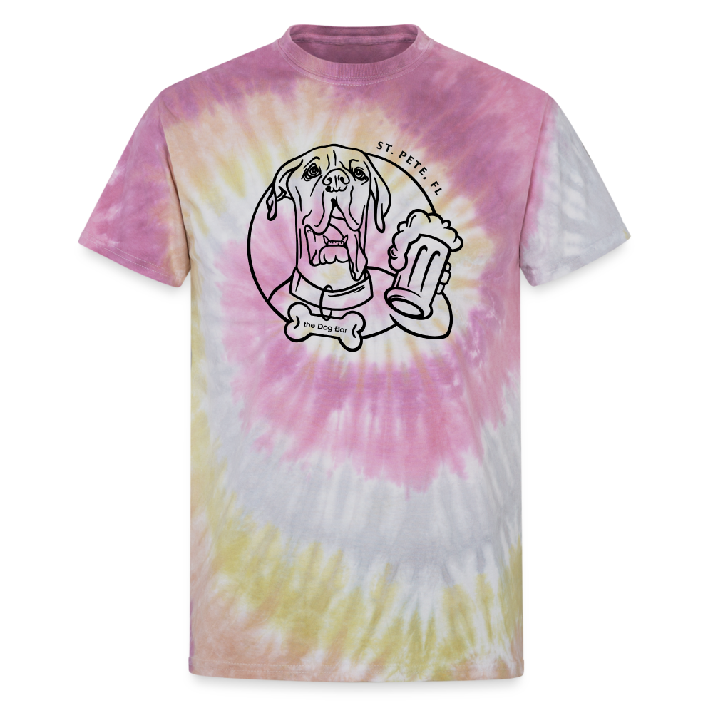 DB Logo - Unisex Tie Dye Tee - Desert Rose