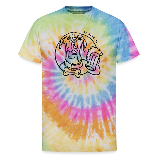 DB Logo - Unisex Tie Dye Tee - rainbow