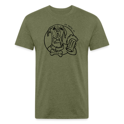 DB Outline Logo - Unisex Tee - heather military green