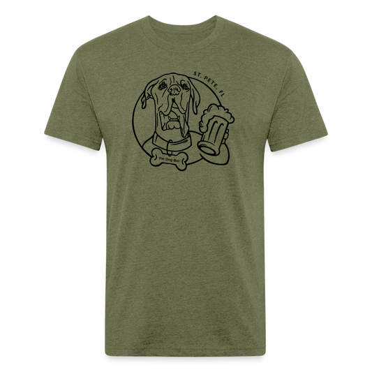 DB Outline Logo - Unisex Tee - heather military green