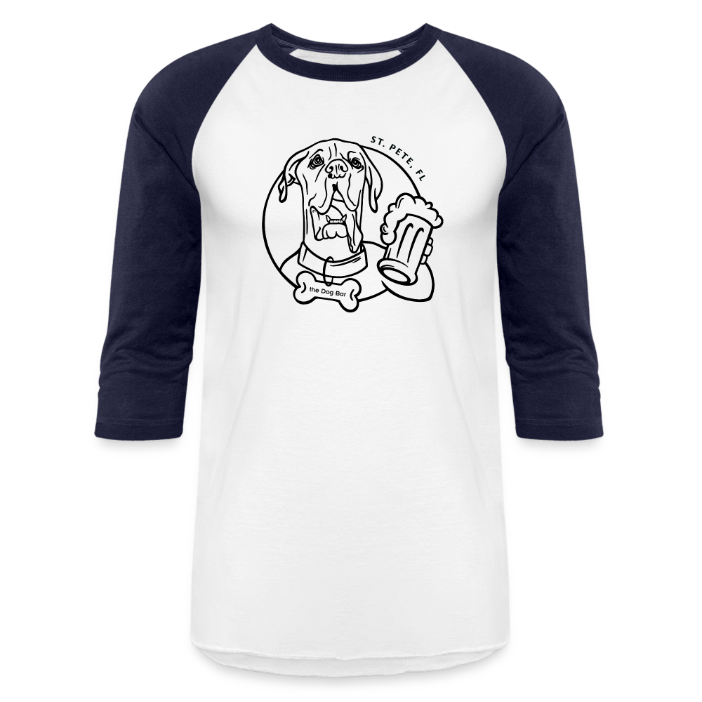 DB Logo - Unisex Baseball Tee - white/navy