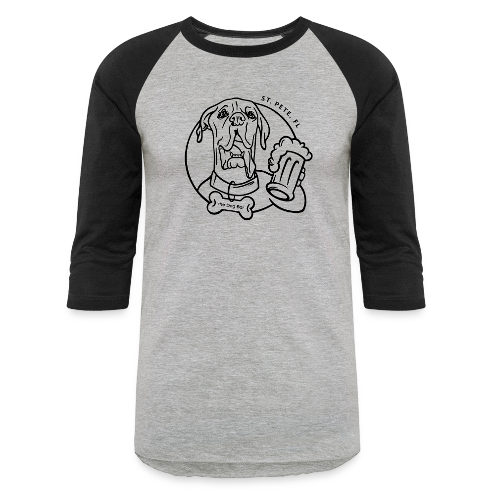 DB Logo - Unisex Baseball Tee - heather gray/black
