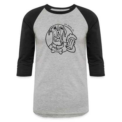 DB Logo - Unisex Baseball Tee - heather gray/black