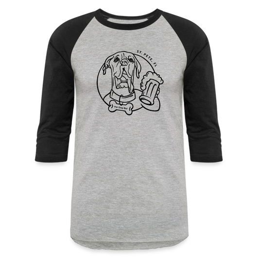 DB Logo - Unisex Baseball Tee - heather gray/black