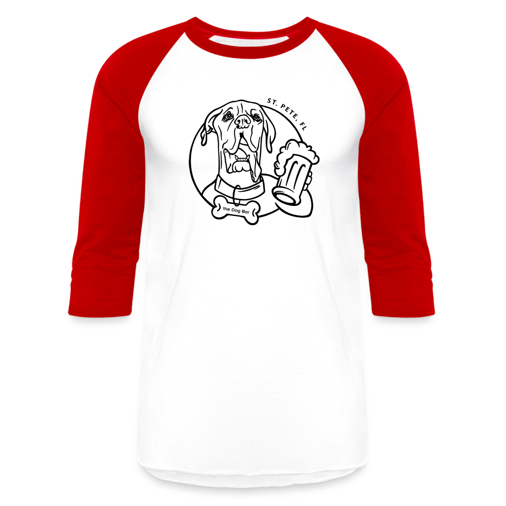 DB Logo - Unisex Baseball Tee - white/red