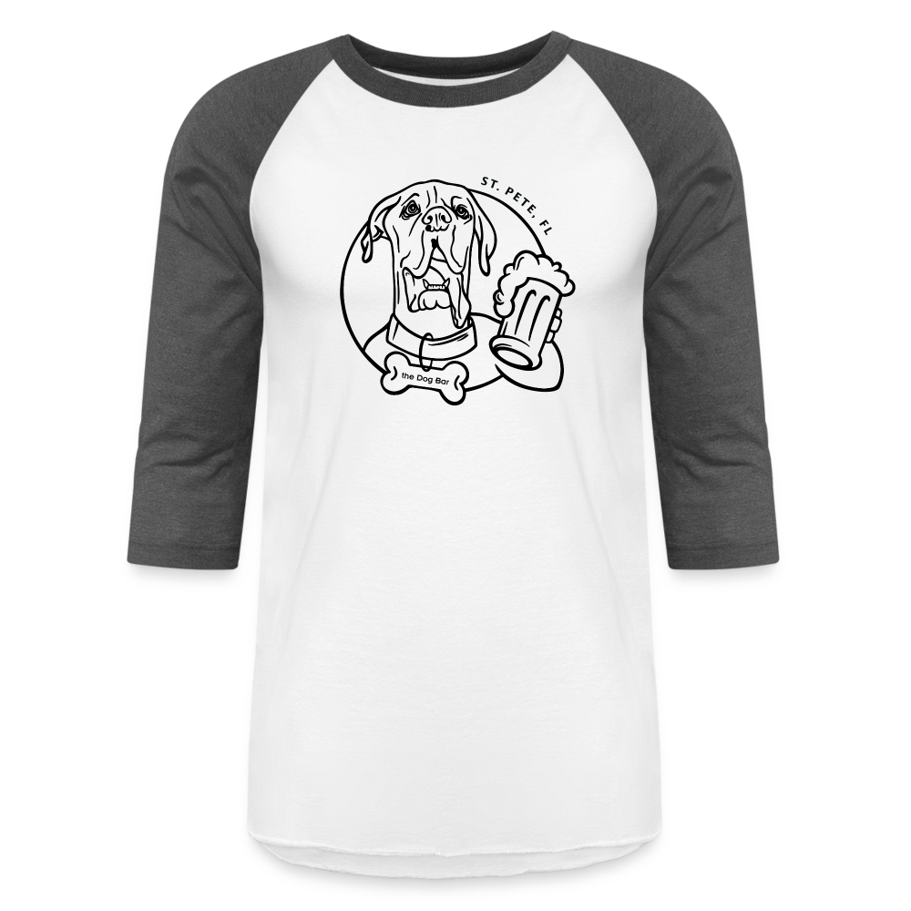 DB Logo - Unisex Baseball Tee - white/charcoal