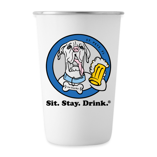 Dog Bar - Stainless Steel Pint Cup - white