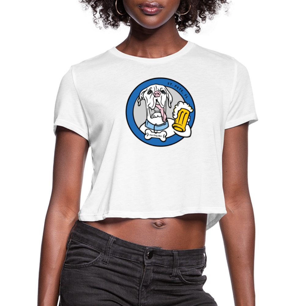 Dog Bar St. Pete - Crop Tee - white