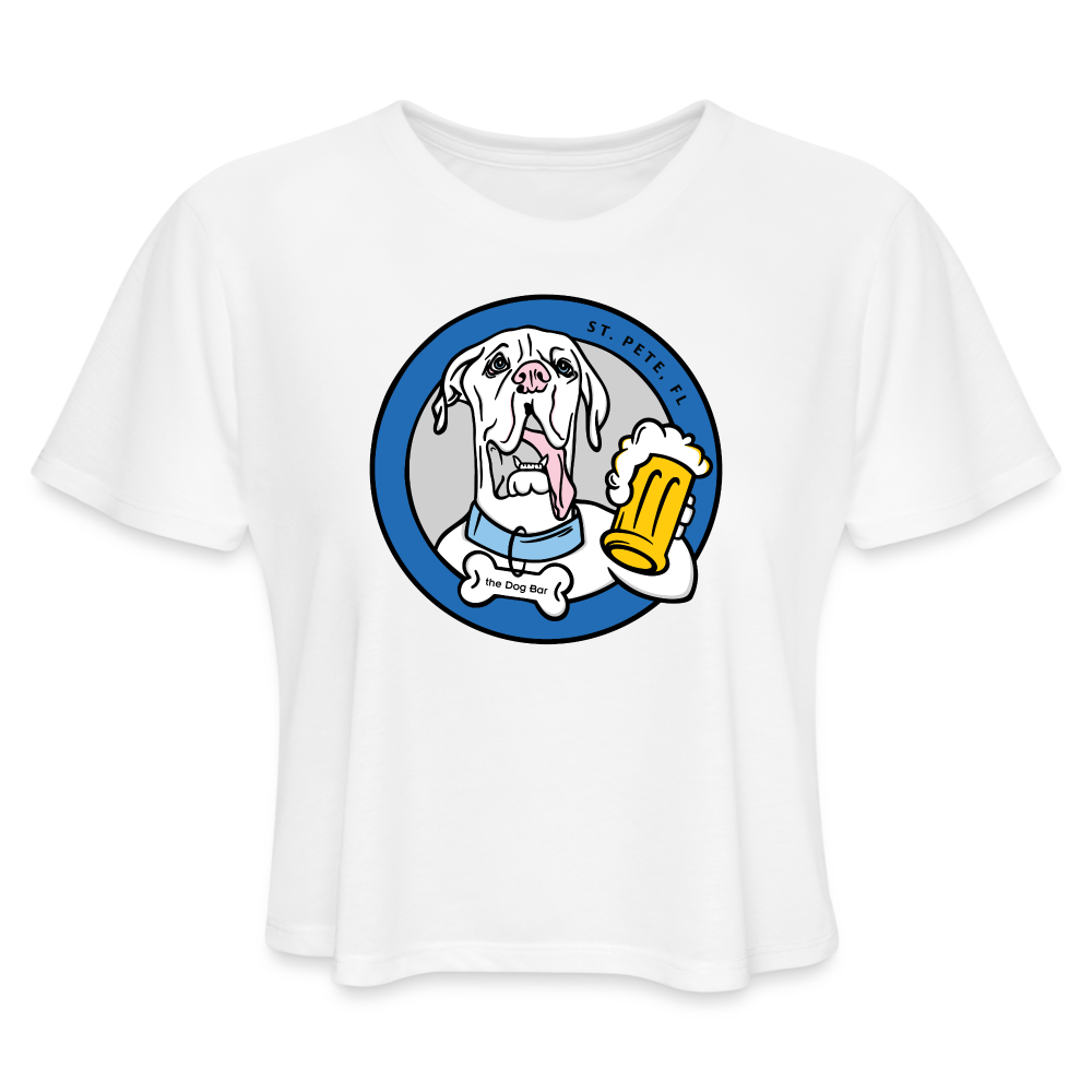Dog Bar St. Pete - Crop Tee - white