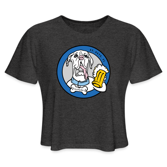 Dog Bar St. Pete - Crop Tee - deep heather