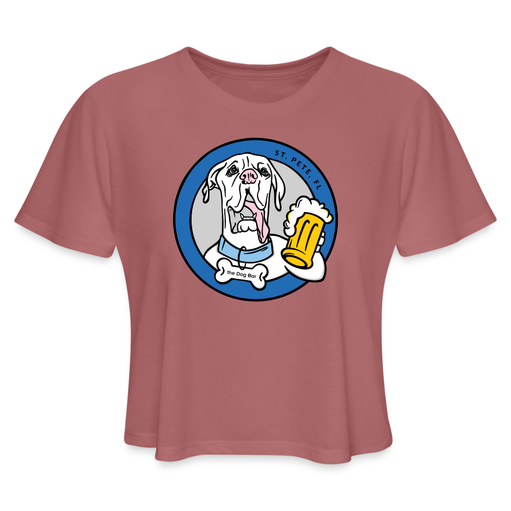 Dog Bar St. Pete - Crop Tee - mauve