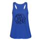 Dog Bar Line Logo - Flowy Tank - royal blue