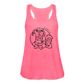 Dog Bar Line Logo - Flowy Tank - neon pink