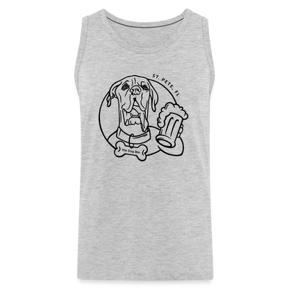 Dog Bar Line Logo - Unisex Tank - heather gray