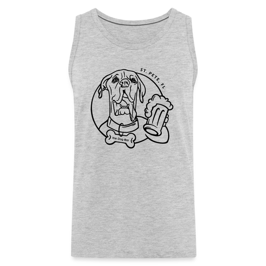 Dog Bar Line Logo - Unisex Tank - heather gray