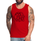 Dog Bar Line Logo - Unisex Tank - red